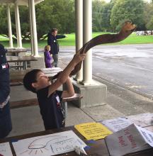 Blowing Shofar